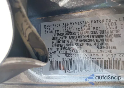 2022 Nissan Sentra Sv from USA, damaged, VIN 3N1AB8CV0NY240959
